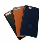 Wholesale iPhone 8 Plus / 7 Plus Pro Card Slot Armor PU Leather Case (Brown)